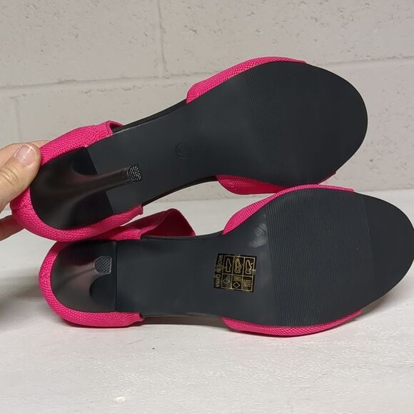 Peep Toe Elegant Stiletto Heel Breathable Mesh Knit Elastic Design Size 8 NWOT - Picture 6 of 9